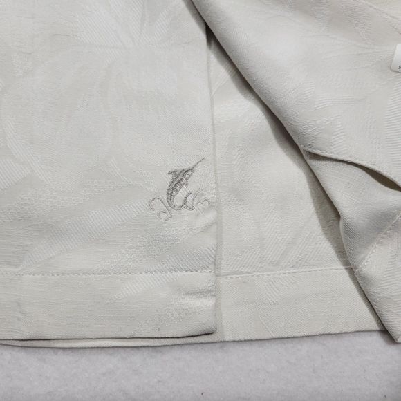 Ralph Lauren GOLF TILDEN Long-Sleeve Button-Down Silk Shirt, Men's Size L (approx.) cotton white type Vintage Second Hand